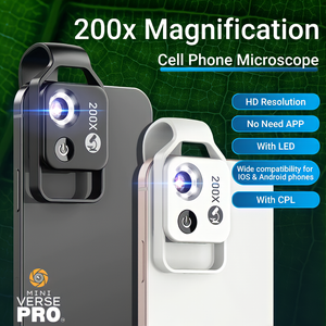 Miniverse PRO™ - iPhone/ Android Clip On Microscope